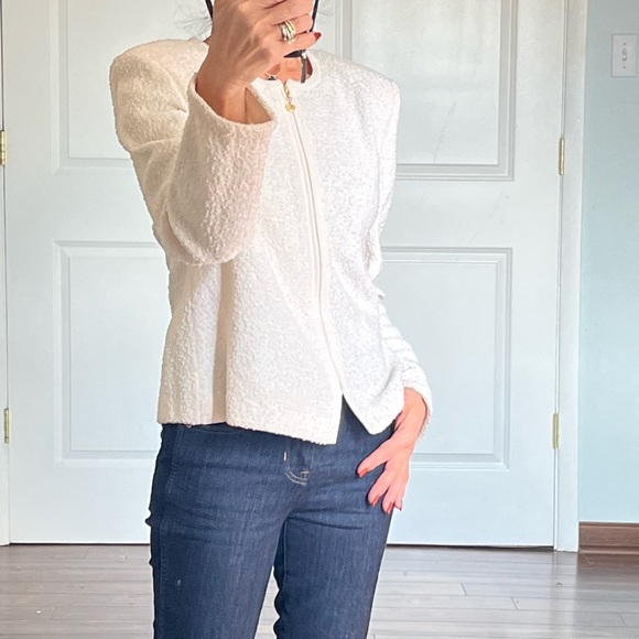 St.John Collection by Marie Gray boucle ivory ladies jacket size 10 - Picture 2 of 13